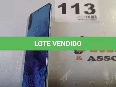 LOTE 113 - 01 - SAMSUNG GALAXY S20 PLUS 128GB (NO ESTADO, NÃO SABEMOS SE FUNCIONA. LEILÃO NÃO TEM GARANTIA E NEM DEVOLUÇÃO, SUJEITO A POSSÍVEIS AVARIAS VISÍVEIS/OCULTAS E/OU AUSÊNCIA DE COMPONENTES)