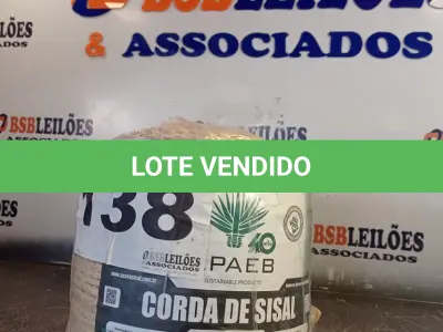 LOTE 138 - 01 - 220 METROS CORDA SISAL 6MM (NO ESTADO, NÃO SABEMOS SE FUNCIONA. LEILÃO NÃO TEM GARANTIA E NEM DEVOLUÇÃO, SUJEITO A POSSÍVEIS AVARIAS VISÍVEIS/OCULTAS E/OU AUSÊNCIA DE COMPONENTES)