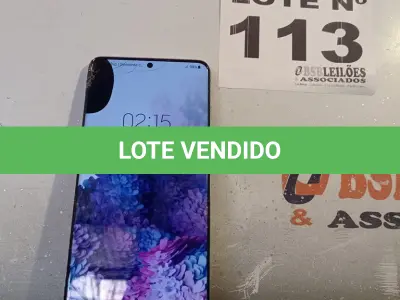 LOTE 113 - 01 - SAMSUNG GALAXY S20 PLUS 128GB (NO ESTADO, NÃO SABEMOS SE FUNCIONA. LEILÃO NÃO TEM GARANTIA E NEM DEVOLUÇÃO, SUJEITO A POSSÍVEIS AVARIAS VISÍVEIS/OCULTAS E/OU AUSÊNCIA DE COMPONENTES)