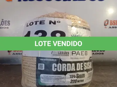 LOTE 138 - 01 - 220 METROS CORDA SISAL 6MM (NO ESTADO, NÃO SABEMOS SE FUNCIONA. LEILÃO NÃO TEM GARANTIA E NEM DEVOLUÇÃO, SUJEITO A POSSÍVEIS AVARIAS VISÍVEIS/OCULTAS E/OU AUSÊNCIA DE COMPONENTES)