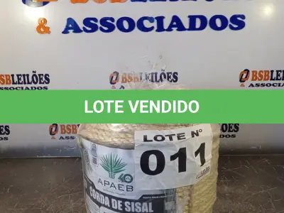 LOTE 011 - 01 - 140 METROS CORDA SISAL 10MM (NO ESTADO, NÃO SABEMOS SE FUNCIONA. LEILÃO NÃO TEM GARANTIA E NEM DEVOLUÇÃO, SUJEITO A POSSÍVEIS AVARIAS VISÍVEIS/OCULTAS E/OU AUSÊNCIA DE COMPONENTES)