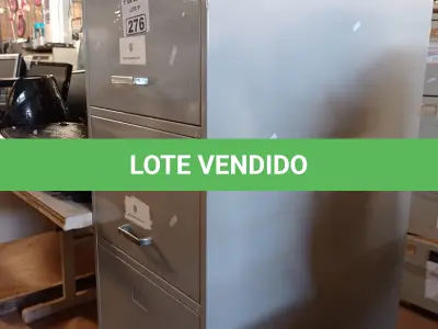 LOTE 276 - 01 ARMÁRIO DE AÇO COM 04 GAVETAS. (NO ESTADO, LEILÃO NÃO TEM GARANTIA E NEM DEVOLUÇÃO, SUJEITO A POSSÍVEIS AVARIAS VISÍVEIS/OCULTAS E/OU AUSÊNCIA DE COMPONENTES).