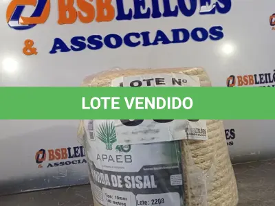 LOTE 063 - 01 - 140 METROS CORDA SISAL 10MM (NO ESTADO, NÃO SABEMOS SE FUNCIONA. LEILÃO NÃO TEM GARANTIA E NEM DEVOLUÇÃO, SUJEITO A POSSÍVEIS AVARIAS VISÍVEIS/OCULTAS E/OU AUSÊNCIA DE COMPONENTES)