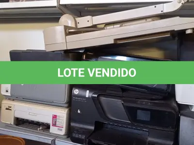 LOTE 476 - 10 IMPRESSORAS MARCAS E MODELOS DIVERSOS PARA RETIRADA DE PEÇAS. (NO ESTADO, LEILÃO NÃO TEM GARANTIA E NEM DEVOLUÇÃO, SUJEITO A POSSÍVEIS AVARIAS VISÍVEIS/OCULTAS E/OU AUSÊNCIA DE COMPONENTES).
