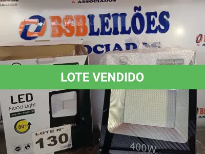 LOTE 130 - 02 - REFLETORES LED 400W BIVOLT (NO ESTADO, NÃO SABEMOS SE FUNCIONA. LEILÃO NÃO TEM GARANTIA E NEM DEVOLUÇÃO, SUJEITO A POSSÍVEIS AVARIAS VISÍVEIS/OCULTAS E/OU AUSÊNCIA DE COMPONENTES)