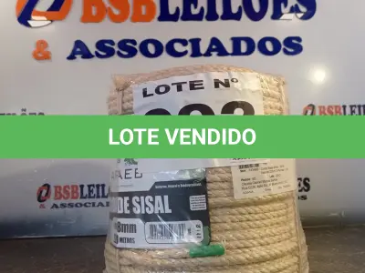 LOTE 092 - 01 - 220 METROS CORDA SISAL 8MM (NO ESTADO, NÃO SABEMOS SE FUNCIONA. LEILÃO NÃO TEM GARANTIA E NEM DEVOLUÇÃO, SUJEITO A POSSÍVEIS AVARIAS VISÍVEIS/OCULTAS E/OU AUSÊNCIA DE COMPONENTES)