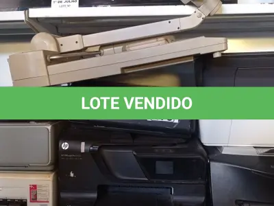 LOTE 476 - 10 IMPRESSORAS MARCAS E MODELOS DIVERSOS PARA RETIRADA DE PEÇAS. (NO ESTADO, LEILÃO NÃO TEM GARANTIA E NEM DEVOLUÇÃO, SUJEITO A POSSÍVEIS AVARIAS VISÍVEIS/OCULTAS E/OU AUSÊNCIA DE COMPONENTES).