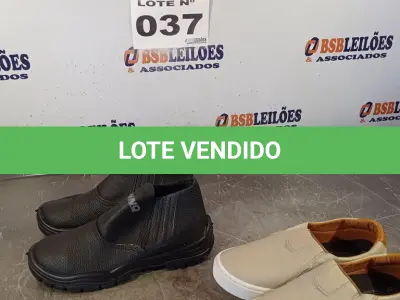 LOTE 037 - 02 – PARES DE CALÇADOS MASCULINO Nº 39 (NO ESTADO, NÃO SABEMOS SE FUNCIONA. LEILÃO NÃO TEM GARANTIA E NEM DEVOLUÇÃO, SUJEITO A POSSÍVEIS AVARIAS VISÍVEIS/OCULTAS E/OU AUSÊNCIA DE COMPONENTES)