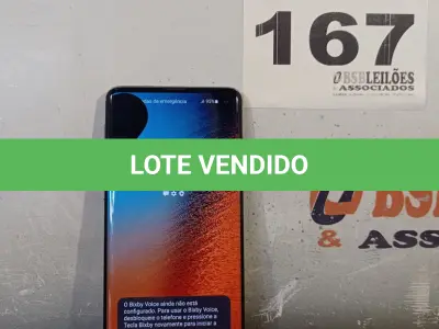 LOTE 167 - 01 - SAMSUNG GALAXY S10 128GB (NO ESTADO, NÃO SABEMOS SE FUNCIONA. LEILÃO NÃO TEM GARANTIA E NEM DEVOLUÇÃO, SUJEITO A POSSÍVEIS AVARIAS VISÍVEIS/OCULTAS E/OU AUSÊNCIA DE COMPONENTES)