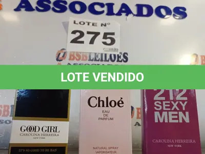 LOTE 275 - 03 – PERFUMES DIVERSOS (NO ESTADO, NÃO SABEMOS SE FUNCIONA. LEILÃO NÃO TEM GARANTIA E NEM DEVOLUÇÃO, SUJEITO A POSSÍVEIS AVARIAS VISÍVEIS/OCULTAS E/OU AUSÊNCIA DE COMPONENTES)