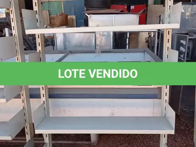 LOTE 504 - 01 ESTANTE DE FERRO COM 06 PRATELEIRAS. (NO ESTADO, LEILÃO NÃO TEM GARANTIA E NEM DEVOLUÇÃO, SUJEITO A POSSÍVEIS AVARIAS VISÍVEIS/OCULTAS E/OU AUSÊNCIA DE COMPONENTES).