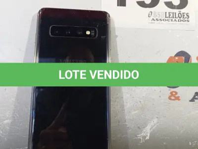 LOTE 193 - 01 - SAMSUNG GALAXY S10 128GB (NO ESTADO, NÃO SABEMOS SE FUNCIONA. LEILÃO NÃO TEM GARANTIA E NEM DEVOLUÇÃO, SUJEITO A POSSÍVEIS AVARIAS VISÍVEIS/OCULTAS E/OU AUSÊNCIA DE COMPONENTES)