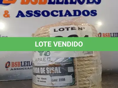 LOTE 034 - 01 - 140 METROS CORDA SISAL 10MM (NO ESTADO, NÃO SABEMOS SE FUNCIONA. LEILÃO NÃO TEM GARANTIA E NEM DEVOLUÇÃO, SUJEITO A POSSÍVEIS AVARIAS VISÍVEIS/OCULTAS E/OU AUSÊNCIA DE COMPONENTES)