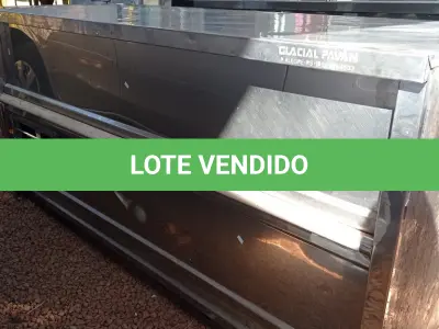 LOTE 513 - 01 BALCÃO EM INOX REFRIGERADO COM 02 PORTAS. (NO ESTADO, LEILÃO NÃO TEM GARANTIA E NEM DEVOLUÇÃO, SUJEITO A POSSÍVEIS AVARIAS VISÍVEIS/OCULTAS E/OU AUSÊNCIA DE COMPONENTES).