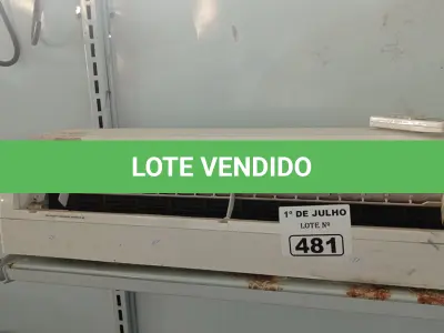 LOTE 481 - 01 EVAPORADORA MARCA ELGIN 18.000BTU. (NO ESTADO, LEILÃO NÃO TEM GARANTIA E NEM DEVOLUÇÃO, SUJEITO A POSSÍVEIS AVARIAS VISÍVEIS/OCULTAS E/OU AUSÊNCIA DE COMPONENTES).
