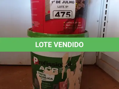 LOTE 475 - 01 BALDE DE DRYKOPRIMER ACQUA E 01 BALDE DE TINTA ACRÍLICA NA COR PÊSSEGO 18L. (NO ESTADO, LEILÃO NÃO TEM GARANTIA E NEM DEVOLUÇÃO, SUJEITO A POSSÍVEIS AVARIAS VISÍVEIS/OCULTAS E/OU AUSÊNCIA DE COMPONENTES).