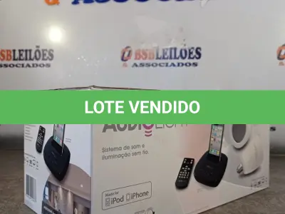 LOTE 199 - 01 - SISTEMA DE SOM E ILUMINAÇÃO SEM FIO (NO ESTADO, NÃO SABEMOS SE FUNCIONA. LEILÃO NÃO TEM GARANTIA E NEM DEVOLUÇÃO, SUJEITO A POSSÍVEIS AVARIAS VISÍVEIS/OCULTAS E/OU AUSÊNCIA DE COMPONENTES)