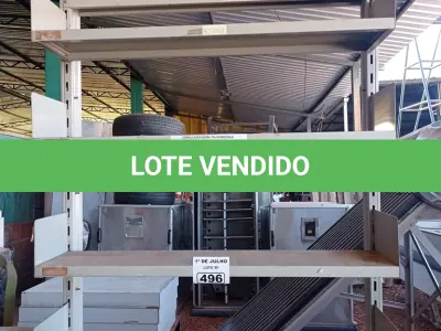 LOTE 496 - 01 ESTANTE DE FERRO COM 06 PRATELEIRAS. (NO ESTADO, LEILÃO NÃO TEM GARANTIA E NEM DEVOLUÇÃO, SUJEITO A POSSÍVEIS AVARIAS VISÍVEIS/OCULTAS E/OU AUSÊNCIA DE COMPONENTES).