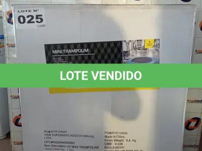 LOTE 025 - 01 - TRAMPOLIM/MINI CAMA ELÁSTICA (NO ESTADO, NÃO SABEMOS SE FUNCIONA. LEILÃO NÃO TEM GARANTIA E NEM DEVOLUÇÃO, SUJEITO A POSSÍVEIS AVARIAS VISÍVEIS/OCULTAS E/OU AUSÊNCIA DE COMPONENTES)