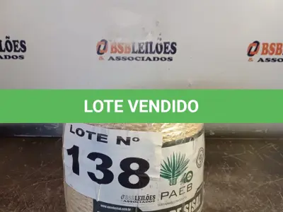 LOTE 138 - 01 - 220 METROS CORDA SISAL 6MM (NO ESTADO, NÃO SABEMOS SE FUNCIONA. LEILÃO NÃO TEM GARANTIA E NEM DEVOLUÇÃO, SUJEITO A POSSÍVEIS AVARIAS VISÍVEIS/OCULTAS E/OU AUSÊNCIA DE COMPONENTES)