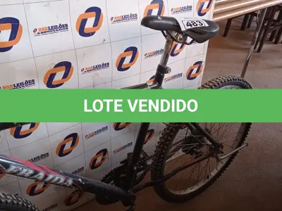 LOTE 483 - 01 BICICLETA ARO 26. (NO ESTADO, LEILÃO NÃO TEM GARANTIA E NEM DEVOLUÇÃO, SUJEITO A POSSÍVEIS AVARIAS VISÍVEIS/OCULTAS E/OU AUSÊNCIA DE COMPONENTES).