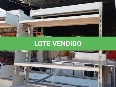 LOTE 504 - 01 ESTANTE DE FERRO COM 06 PRATELEIRAS. (NO ESTADO, LEILÃO NÃO TEM GARANTIA E NEM DEVOLUÇÃO, SUJEITO A POSSÍVEIS AVARIAS VISÍVEIS/OCULTAS E/OU AUSÊNCIA DE COMPONENTES).
