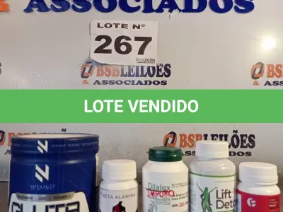 LOTE 267 - 05 - SUPLEMENTOS ALIMENTARES (NO ESTADO, NÃO SABEMOS SE FUNCIONA. LEILÃO NÃO TEM GARANTIA E NEM DEVOLUÇÃO, SUJEITO A POSSÍVEIS AVARIAS VISÍVEIS/OCULTAS E/OU AUSÊNCIA DE COMPONENTES)