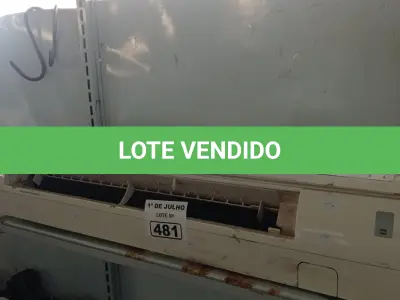 LOTE 481 - 01 EVAPORADORA MARCA ELGIN 18.000BTU. (NO ESTADO, LEILÃO NÃO TEM GARANTIA E NEM DEVOLUÇÃO, SUJEITO A POSSÍVEIS AVARIAS VISÍVEIS/OCULTAS E/OU AUSÊNCIA DE COMPONENTES).