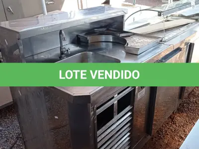 LOTE 516 - 01 BALCÃO REFRIGERADO COM ESTUFA FRIA, 03 PORTAS E PIA ACOPLADA. (NO ESTADO, LEILÃO NÃO TEM GARANTIA E NEM DEVOLUÇÃO, SUJEITO A POSSÍVEIS AVARIAS VISÍVEIS/OCULTAS E/OU AUSÊNCIA DE COMPONENTES).