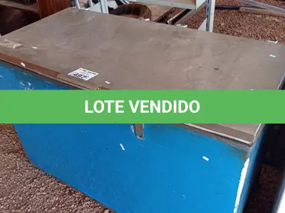 LOTE 497 - 01 FREEZER HORIZONTAL COM 01 TAMPA MARCA METALFRIO NA COR AZUL 220V. (NO ESTADO, LEILÃO NÃO TEM GARANTIA E NEM DEVOLUÇÃO, SUJEITO A POSSÍVEIS AVARIAS VISÍVEIS/OCULTAS E/OU AUSÊNCIA DE COMPONENTES).
