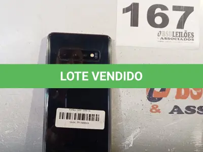 LOTE 167 - 01 - SAMSUNG GALAXY S10 128GB (NO ESTADO, NÃO SABEMOS SE FUNCIONA. LEILÃO NÃO TEM GARANTIA E NEM DEVOLUÇÃO, SUJEITO A POSSÍVEIS AVARIAS VISÍVEIS/OCULTAS E/OU AUSÊNCIA DE COMPONENTES)