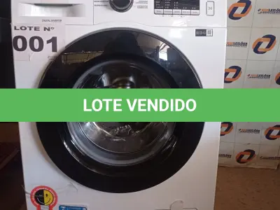LOTE 001 - 01 - LAVADORA DE ROUPAS FRONTAL 11KG INVERTER 220 VOLTS SAMSUNG (NO ESTADO, NÃO SABEMOS SE FUNCIONA. LEILÃO NÃO TEM GARANTIA E NEM DEVOLUÇÃO, SUJEITO A POSSÍVEIS AVARIAS VISÍVEIS/OCULTAS E/OU AUSÊNCIA DE COMPONENTES)