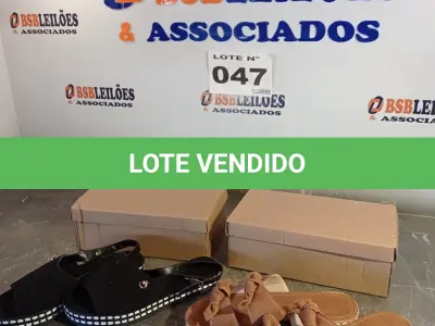 LOTE 047 - 02 – PARES DE CALÇADOS FEMININO Nº 39 (NO ESTADO, NÃO SABEMOS SE FUNCIONA. LEILÃO NÃO TEM GARANTIA E NEM DEVOLUÇÃO, SUJEITO A POSSÍVEIS AVARIAS VISÍVEIS/OCULTAS E/OU AUSÊNCIA DE COMPONENTES)