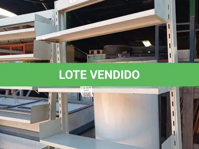 LOTE 500 - 01 ESTANTE DE FERRO COM 06 PRATELEIRAS. (NO ESTADO, LEILÃO NÃO TEM GARANTIA E NEM DEVOLUÇÃO, SUJEITO A POSSÍVEIS AVARIAS VISÍVEIS/OCULTAS E/OU AUSÊNCIA DE COMPONENTES).