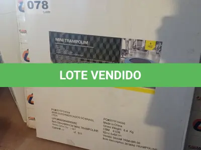 LOTE 078 - 01 - TRAMPOLIM/MINI CAMA ELÁSTICA (NO ESTADO, NÃO SABEMOS SE FUNCIONA. LEILÃO NÃO TEM GARANTIA E NEM DEVOLUÇÃO, SUJEITO A POSSÍVEIS AVARIAS VISÍVEIS/OCULTAS E/OU AUSÊNCIA DE COMPONENTES)