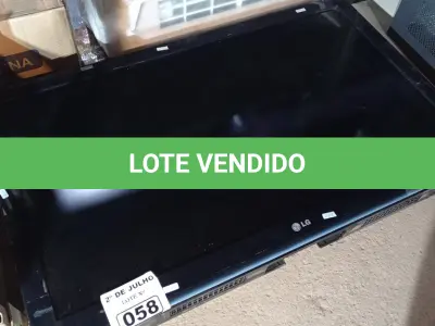 LOTE 058 - 01 TV LG 42” POL PARA RETIRADA DE PEÇAS. (NO ESTADO, LEILÃO NÃO TEM GARANTIA E NEM DEVOLUÇÃO, SUJEITO A POSSÍVEIS AVARIAS VISÍVEIS/OCULTAS E/OU AUSÊNCIA DE COMPONENTES).