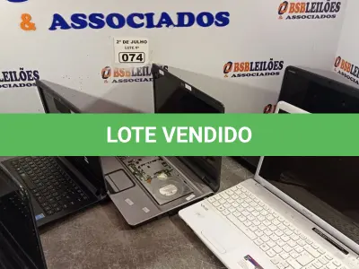 LOTE 074 - 05 NOTEBOOK’S MARCAS E MODELOS DIVERSOS PARA RETIRADA DE PEÇAS. (NO ESTADO, LEILÃO NÃO TEM GARANTIA E NEM DEVOLUÇÃO, SUJEITO A POSSÍVEIS AVARIAS VISÍVEIS/OCULTAS E/OU AUSÊNCIA DE COMPONENTES).
