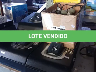 LOTE 065 - 05 RELÓGIOS DE PONTO E VÁRIOS LEITORES DE CÓDIGO DE BARRAS MARCAS E MODELOS DIVERSOS PARA RETIRADA DE PEÇAS. (NO ESTADO, LEILÃO NÃO TEM GARANTIA E NEM DEVOLUÇÃO, SUJEITO A POSSÍVEIS AVARIAS VISÍVEIS/OCULTAS E/OU AUSÊNCIA DE COMPONENTES).