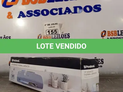 LOTE 155 - 01 IMPRESSORA PEMBROOK THERMAL LAMINATOR. (NO ESTADO, LEILÃO NÃO TEM GARANTIA E NEM DEVOLUÇÃO, SUJEITO A POSSÍVEIS AVARIAS VISÍVEIS/OCULTAS E/OU AUSÊNCIA DE COMPONENTES).