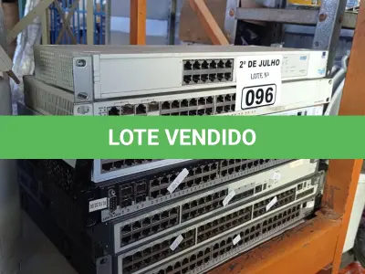 LOTE 096 - 07 SWITCHES MARCAS E MODELOS DIVERSOS.  (NO ESTADO, LEILÃO NÃO TEM GARANTIA E NEM DEVOLUÇÃO, SUJEITO A POSSÍVEIS AVARIAS VISÍVEIS/OCULTAS E/OU AUSÊNCIA DE COMPONENTES).