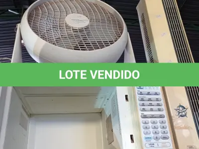 LOTE 061 - 01 MICRO-ONDAS E 02 VENTILADORES MARCAS E MODELOS DIVERSOS PARA RETIRADA DE PEÇAS. (NO ESTADO, LEILÃO NÃO TEM GARANTIA E NEM DEVOLUÇÃO, SUJEITO A POSSÍVEIS AVARIAS VISÍVEIS/OCULTAS E/OU AUSÊNCIA DE COMPONENTES).