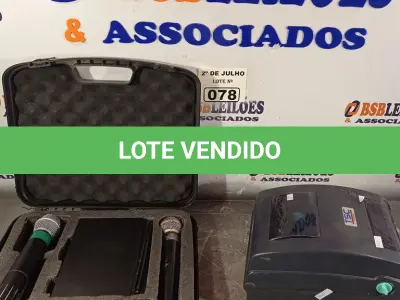 LOTE 078 - 01 IMPRESSORA DE ETIQUETAS MARCA TSC E 01 MICROFONE. (NO ESTADO, LEILÃO NÃO TEM GARANTIA E NEM DEVOLUÇÃO, SUJEITO A POSSÍVEIS AVARIAS VISÍVEIS/OCULTAS E/OU AUSÊNCIA DE COMPONENTES).