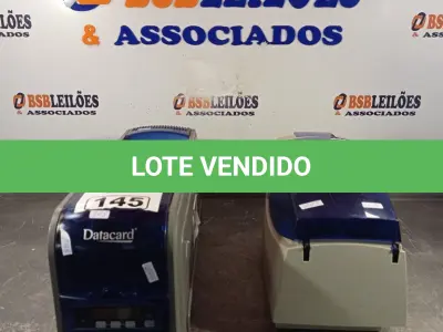 LOTE 145 - 02 IMPRESSORAS DE CARTÃO MARCAS DATACARD MODELOS SP35PLUS/SD260L PARA RETIRADA DE PEÇAS. (NO ESTADO, LEILÃO NÃO TEM GARANTIA E NEM DEVOLUÇÃO, SUJEITO A POSSÍVEIS AVARIAS VISÍVEIS/OCULTAS E/OU AUSÊNCIA DE COMPONENTES).