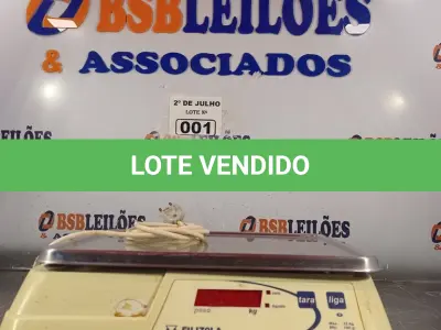 LOTE 001 - 01 BALANÇA ELETRÔNICA MARCA FILIZOLA CAPACIDADE 5KG. (NO ESTADO, LEILÃO NÃO TEM GARANTIA E NEM DEVOLUÇÃO, SUJEITO A POSSÍVEIS AVARIAS VISÍVEIS/OCULTAS E/OU AUSÊNCIA DE COMPONENTES).