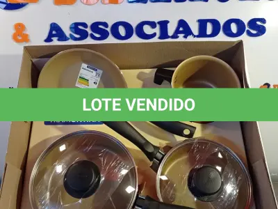 LOTE 339 - 01 - CONJUNTO PANELAS TURIN 4 PEÇAS TRAMONTINA (NO ESTADO, NÃO SABEMOS SE FUNCIONA. LEILÃO NÃO TEM GARANTIA E NEM DEVOLUÇÃO, SUJEITO A POSSÍVEIS AVARIAS VISÍVEIS/OCULTAS E/OU AUSÊNCIA DE COMPONENTES)
