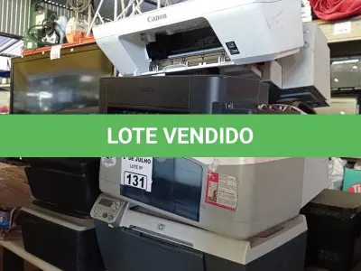 LOTE 131 - 10 IMPRESSORAS MARCAS E MODELOS DIVERSOS PARA RETIRADA DE PEÇAS. (NO ESTADO, LEILÃO NÃO TEM GARANTIA E NEM DEVOLUÇÃO, SUJEITO A POSSÍVEIS AVARIAS VISÍVEIS/OCULTAS E/OU AUSÊNCIA DE COMPONENTES).