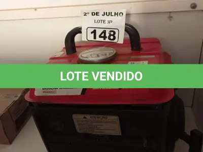 LOTE 148 - 01 GERADOR A GASOLINA MARCA MOTOMIL. (NO ESTADO, LEILÃO NÃO TEM GARANTIA E NEM DEVOLUÇÃO, SUJEITO A POSSÍVEIS AVARIAS VISÍVEIS/OCULTAS E/OU AUSÊNCIA DE COMPONENTES).