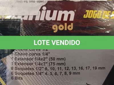 LOTE 302 - 01 - JOGO DE SOQUETES 24 PEÇAS (NO ESTADO, NÃO SABEMOS SE FUNCIONA. LEILÃO NÃO TEM GARANTIA E NEM DEVOLUÇÃO, SUJEITO A POSSÍVEIS AVARIAS VISÍVEIS/OCULTAS E/OU AUSÊNCIA DE COMPONENTES)