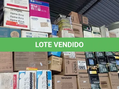 LOTE 085 - 01 LOTE COM GRANDE QUANTIDADE DE TONERS MARCAS E MODELOS DIVERSOS. (NO ESTADO, LEILÃO NÃO TEM GARANTIA E NEM DEVOLUÇÃO, SUJEITO A POSSÍVEIS AVARIAS VISÍVEIS/OCULTAS E/OU AUSÊNCIA DE COMPONENTES).