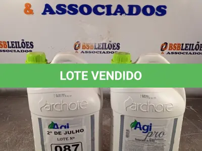 LOTE 087 - 10 LITROS DE AGI PRO RESTAURADOR DE BRILHO. (NO ESTADO, LEILÃO NÃO TEM GARANTIA E NEM DEVOLUÇÃO, SUJEITO A POSSÍVEIS AVARIAS VISÍVEIS/OCULTAS E/OU AUSÊNCIA DE COMPONENTES).